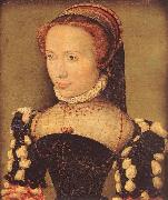 CORNEILLE DE LYON Portrait of Gabrielle de Roche-chouart Portrait of Gabrielle de Roche-chouart vbd oil on canvas